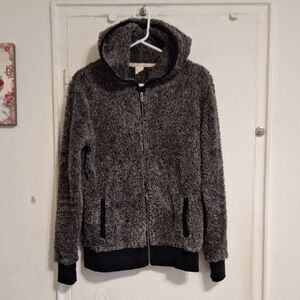 Roxy Gray fleece women's zipper hooded sweater jacket